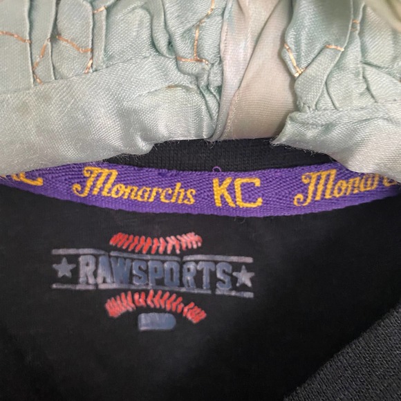 K C Monarchs national negro league baseball black t-shirt S - Picture 5 of 7